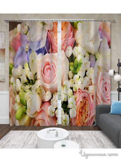 Шторы, 150*260 см, 2 шт. Сирень, цвет мультиколор