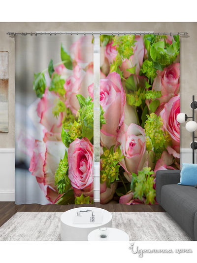 Шторы, 150*260 см, 2 шт. Сирень, цвет мультиколор