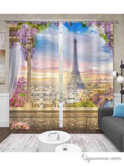 Шторы, 150*260 см, 2 шт. Сирень, цвет мультиколор