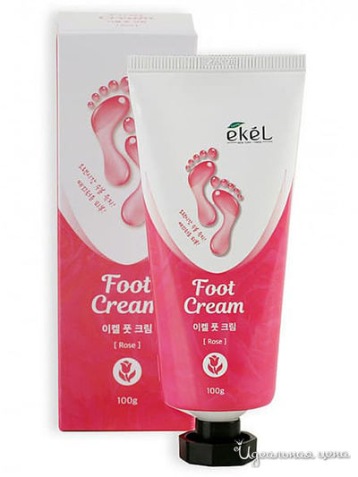 Крем для ног с экстрактом розы, 100 г, Ekel