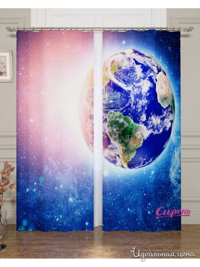 Шторы, 145*260 см, 2 шт. Сирень, цвет мультиколор