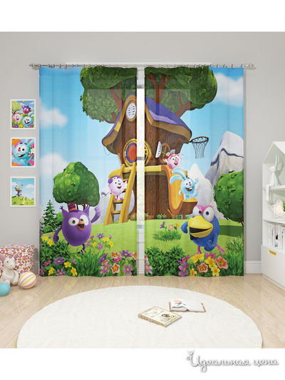 Шторы, 145*260 см, 2 шт. Сирень, цвет мультиколор