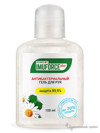 Антибактериальный гель для рук Imuforce Pluss, 100 мл, DOBROVIT