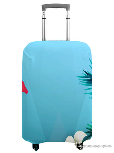 Чехол на чемодан, S (высота 55 см) Сирень, цвет голубой
