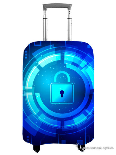 Чехол на чемодан, М (высота 70 см) Сирень, цвет мультиколор