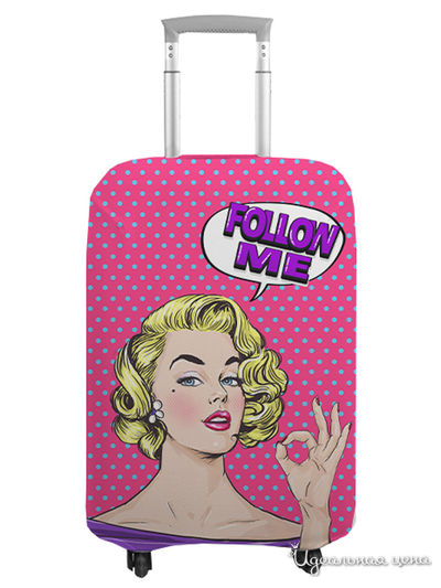 Чехол на чемодан, М (высота 70 см) Сирень, цвет мультиколор