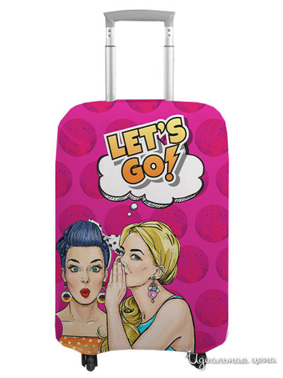 Чехол на чемодан, М (высота 70 см) Сирень, цвет мультиколор