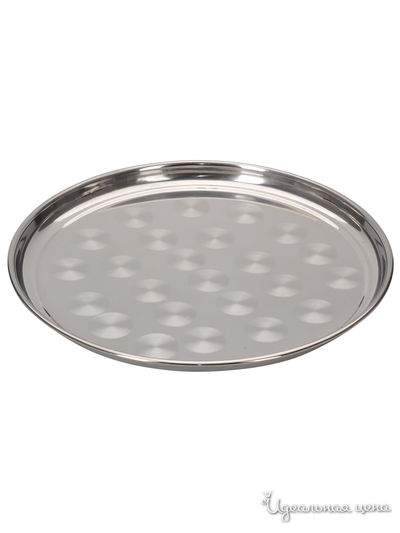 Поднос сервировочный, 35 см Weltime, цвет серебристый
