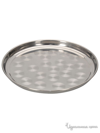 Поднос сервировочный, 30 см Weltime, цвет серебристый