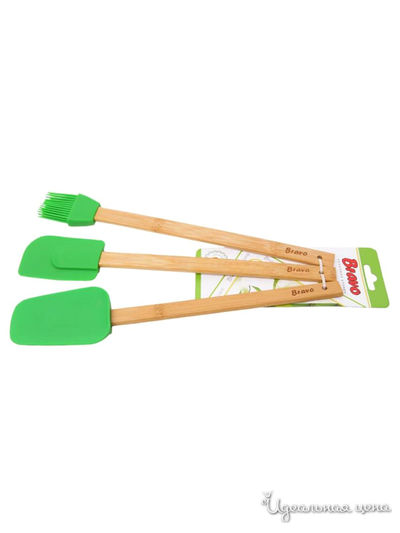 Набор лопаток, 3 шт Bravo, цвет бежевый