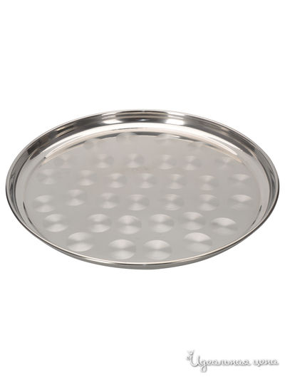 Поднос сервировочный, 40 см Weltime, цвет серебристый