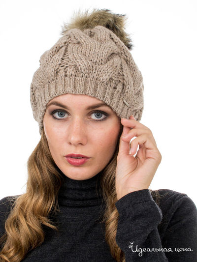 Шапка Deja Fashion, цвет темно-бежевый