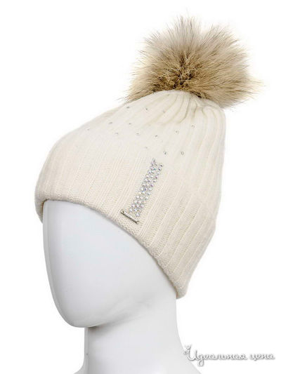 Шапка Deja Fashion, цвет серый, бежевый