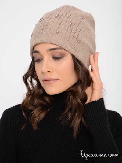 Шапка Deja Fashion, цвет темно-бежевый