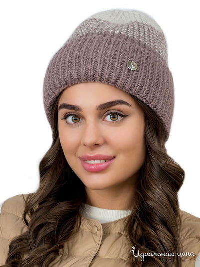 Шапка LANDRE, цвет светло-бежевый, светло-розовый