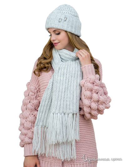 Комплект: шапка, шарф LANDRE, цвет светло-серый