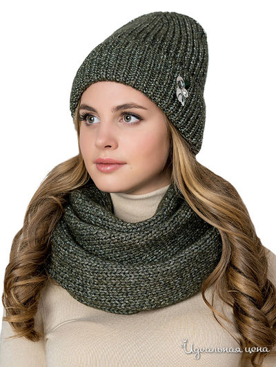 Комплект: шапка, снуд LANDRE, цвет зеленый