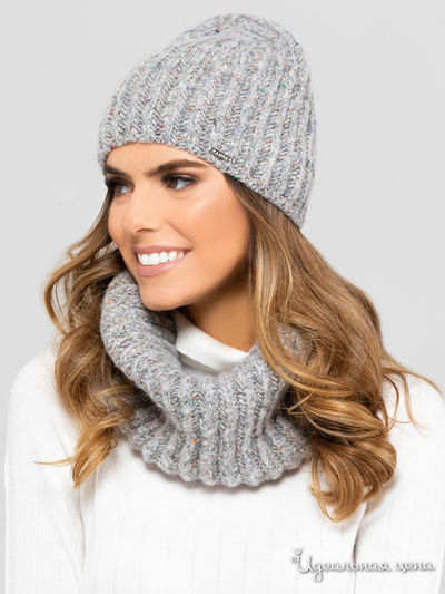 Шапка KAMEA, цвет светло-серый