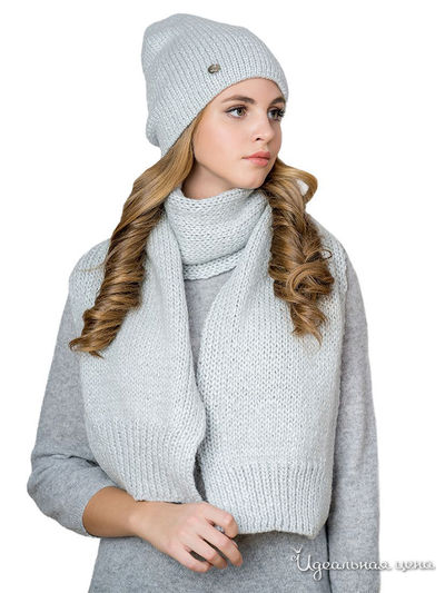 Комплект: шапка, шарф LANDRE, цвет светло-серый