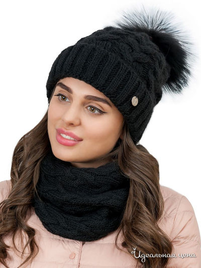 Комплект: шапка, снуд LANDRE, цвет черный