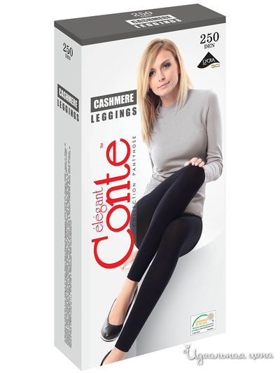 Леггинсы, 250 den CONTE, цвет черный