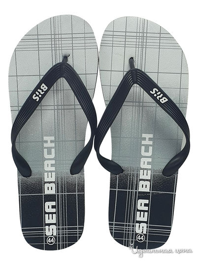 Вьетнамки БРИС, цвет черный, серый