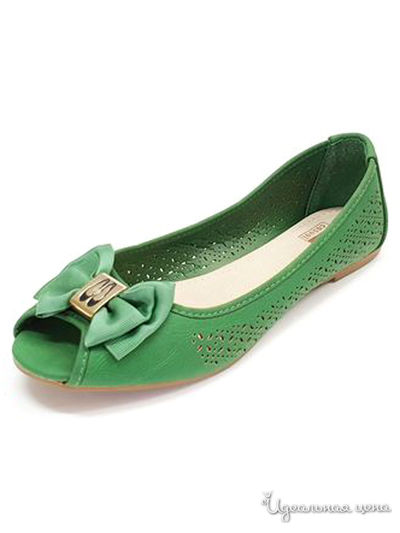 Балетки Let's, цвет зеленый