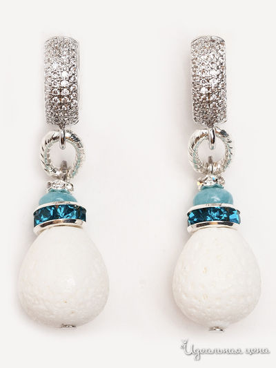 Серьги Biruza, цвет белый