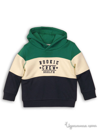 Толстовка Minoti, цвет зеленый, белый, синий