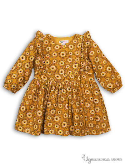 Платье Minoti, цвет горчичный, кремовый