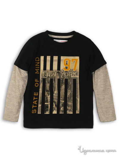 Лонгслив Minoti, цвет черный, серый