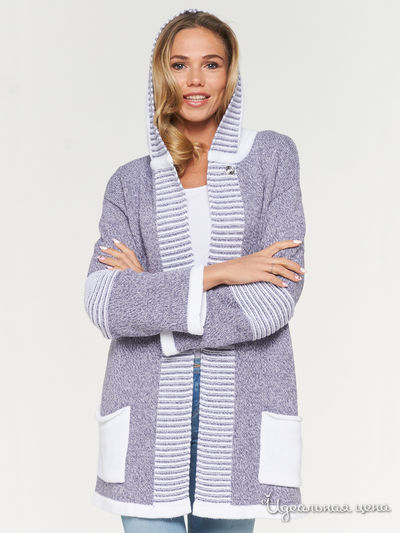 Жакет VAY, цвет фиолетовый, белый