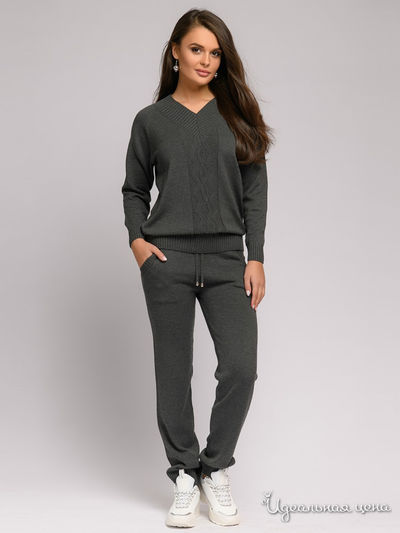 Брюки 1001 DRESS, цвет темно-серый