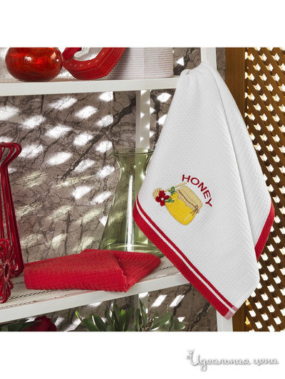 Полотенце кухонное, 40*60 см, 2 шт Maxstyle, цвет кремовый, кокалловый