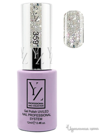 Гель-лак для ногтей, серебро, YZ (Иллозур), цвет серебряный