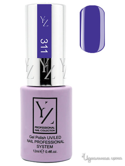 Гель-лак для ногтей, лиловый, YZ (Иллозур), цвет синий
