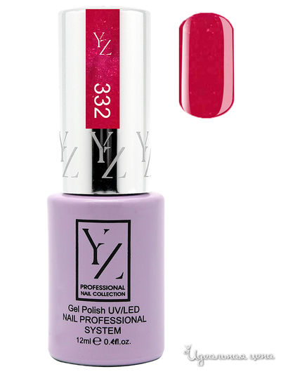 Гель-лак для ногтей, мерцающий вишневый, YZ (Иллозур), цвет Красный