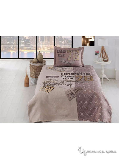 Комплект: покрывало 180*240 см, наволочка 1 шт FIRST CHOICE, цвет бежевый