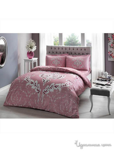 Комплект постельного белья, Евро TAC, цвет розовый