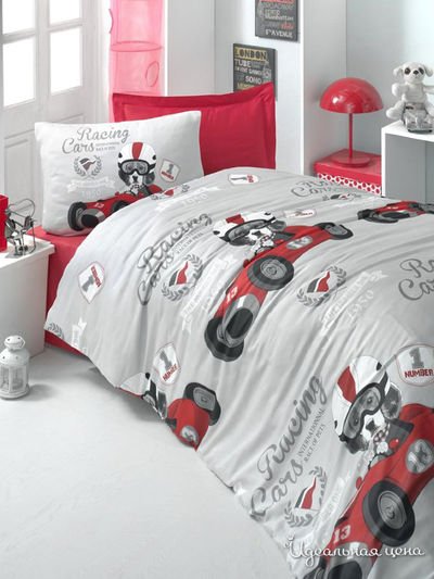 Комплект постельного белья, 1,5-спальный VICTORIA, цвет красный