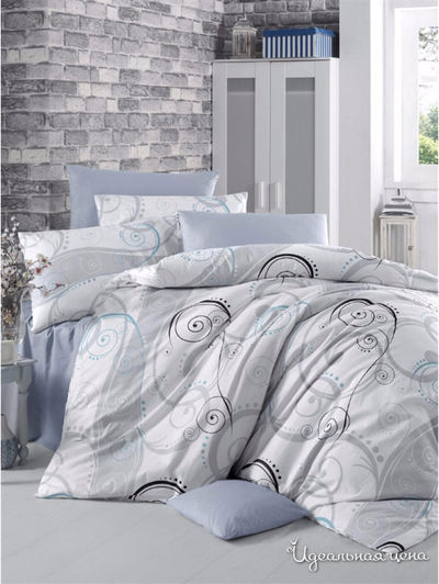 Комплект постельного белья, Семейный VICTORIA, цвет серый