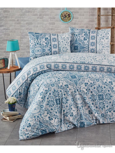 Комплект постельного белья, Евро Turkey, цвет синий