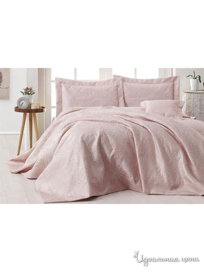 Комплект: покрывало 240*260 см, наволочки 3 шт FIRST CHOICE, цвет бледно-розовый