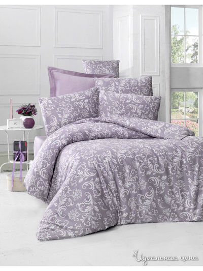 Комплект постельного белья, Семейный VICTORIA, цвет сиреневый