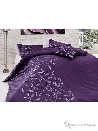 Комплект постельного белья, Евро FIRST CHOICE, цвет лиловый