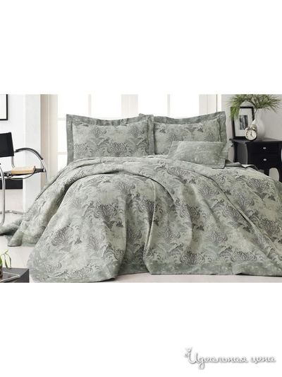 Комплект: покрывало 240*260 см, наволочки 3 шт FIRST CHOICE, цвет зеленый