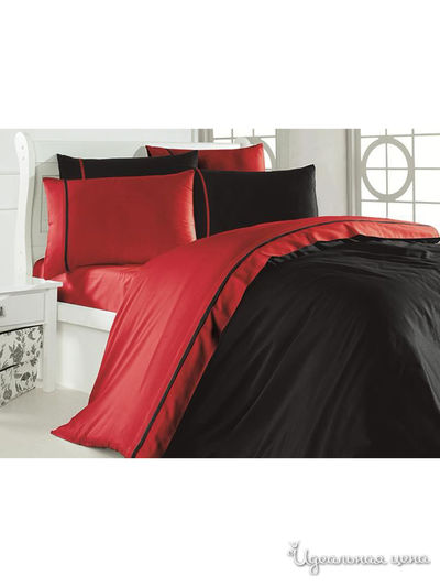 Комплект постельного белья, Евро First Choice, цвет красный, черный