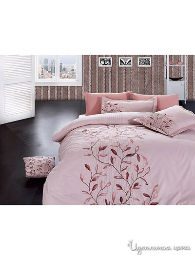 Комплект постельного белья, Евро FIRST CHOICE, цвет розовый
