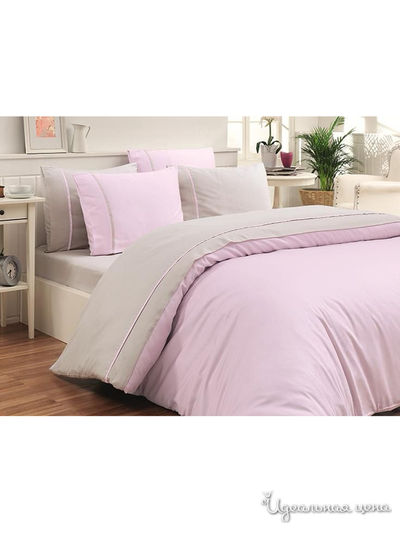 Комплект постельного белья, Евро FIRST CHOICE, цвет розовый, бежевый