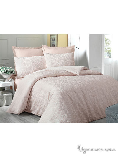 Комплект постельного белья, Семейный VICTORIA, цвет светло-бежевый